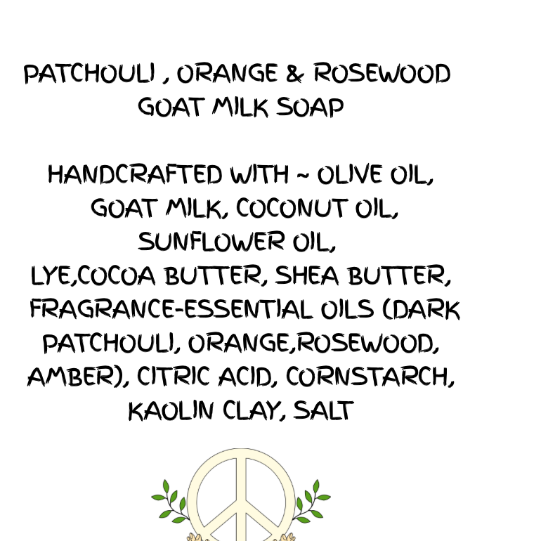 Goat milk with rosewood, citrus & patchouli