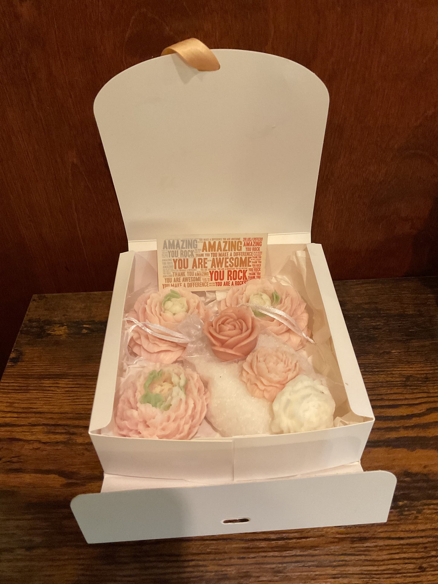 Soap flower gift box